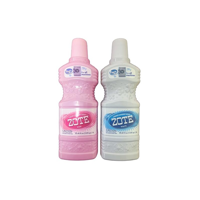 Liquid Laundry Detergent ZOTE - Pink & White, 33.8 oz