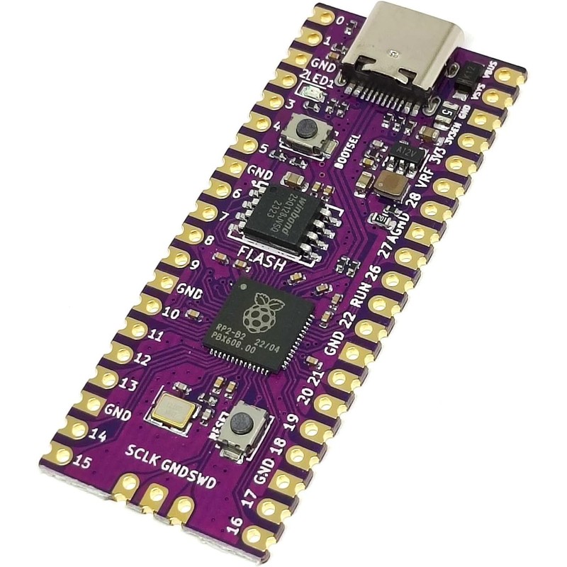 Raspberry Pi Pico RP2040 PICO-BOOT Compatible Board, USB Type-C Edition,