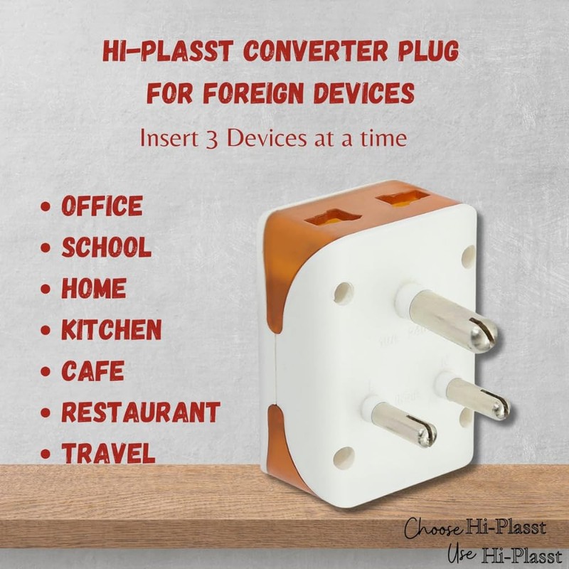 HI PLASST PINS N PLUGS (5Pcs) 3 Pin Modular Travel