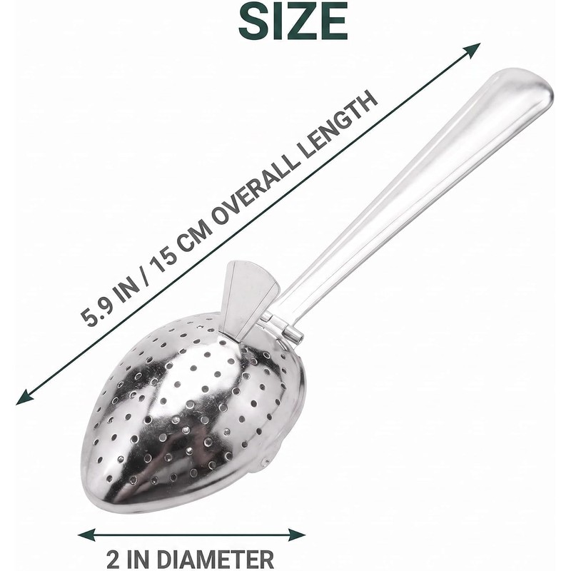 Heart Tea Infuser for Loose Leaf Tea Steeper, Long Grip