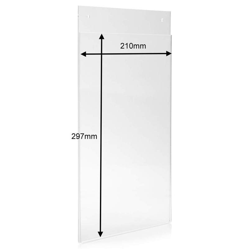 DIN A4 Poster Pocket, Acrylic Glass Pocket, Portrait Format with