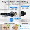 Smart Fingerprint Door Knob Lock with Display Screen, Fingerprint Biometric