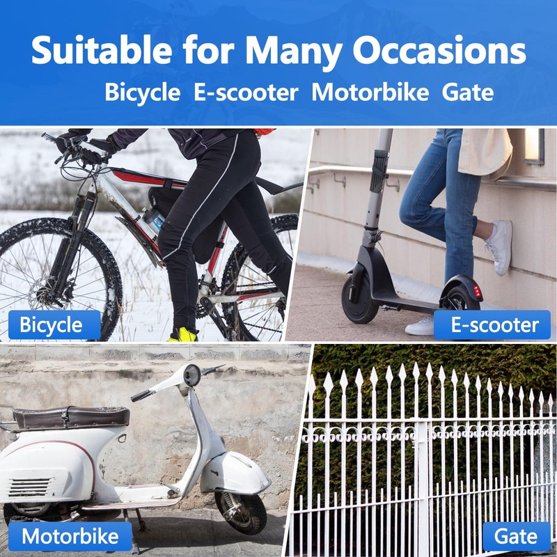 YIFMOO Folding Bicycle Lock, 78 cm Bicycle Lock, High Security