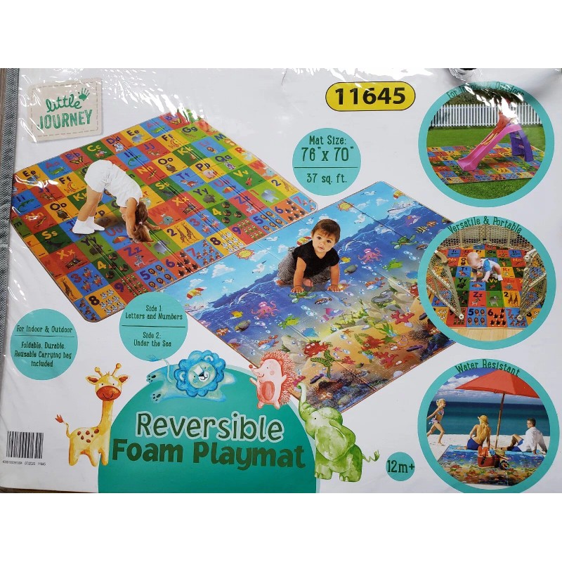 Little JOURNEY Reversible Foam Playmat (76 × 70) (LETTERS &