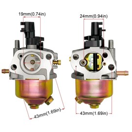 Strongthium 196cc 212cc 224cc Generator Carburetor Insulator Spark Plug kit for Honda Champion Predator 3500 4000 4375 Generac 3250 3300 3600 Wen Westinghouse Firman Duromax Chicago Pulsar Ryobi