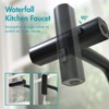CENOSA Kitchen Faucet with Pull Down Sprayer Waterfall Single Hole