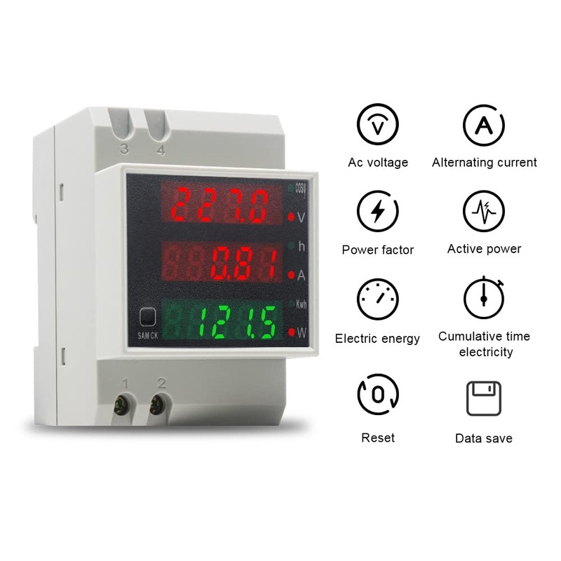 Ketotek AC 80-300V 100A AC Meter Calibrated KWh Meter Power