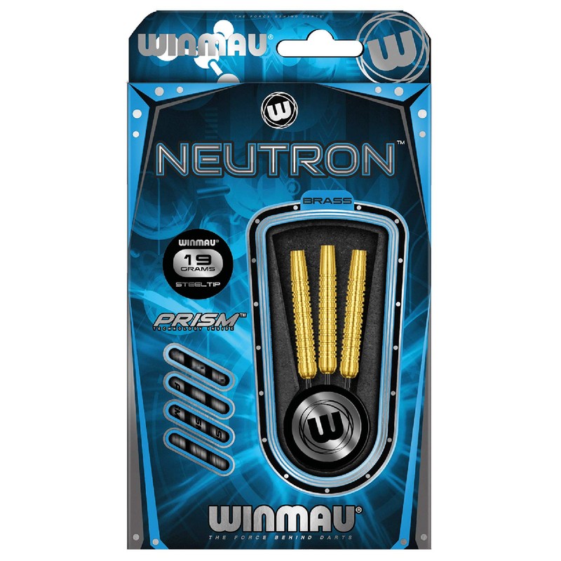 WINMAU Neutron 19 gram Brass Darts with Prism Flights and