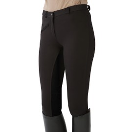 Pfiff 101434 Herren Reithose Vollbesatz Kunstleder Vollbesatzreithose, Schwarz, 48