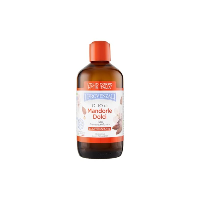 I Provenzali Sweet Almond Oil, Pure Unscented Elastic, 250 ml