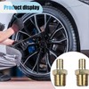 2PCS Air Inflator Adapters, Brass Tire Inflator Connector with Valve