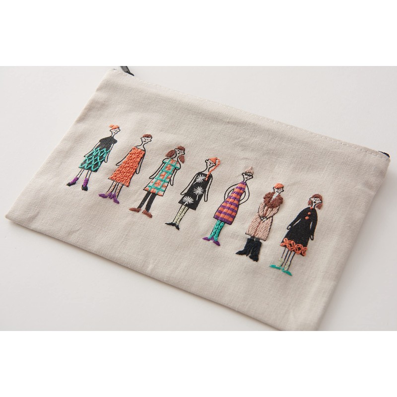 Cosmo LECIEN No. 542205 100 Naesan Embroidery Kit, Zip Pouch,