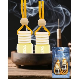 ikeda fragrance Car Air Freshener 4ml Car Scents | 45-Days Keep Fragrance | Automotive Hanging Diffuser Bottles | Remove Auto Odor Long-Lasting Fresh Air for Home Deodorizer (2pcs, Agarwood)