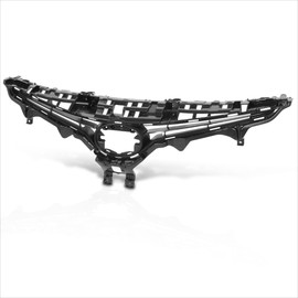 Factory Style Front Bumper Grille Grill w/Badge Slot Compatible with 18-20 Toyota Camry Hybrid SE,Matte Black