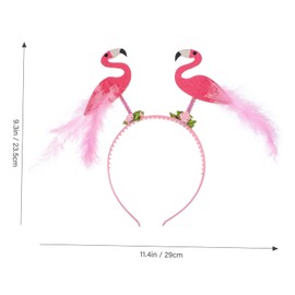 TOVINANNA Flamingo Headband Soft Comfortable Lightweight Hawaiian Party Accessory for Women and Men Reusable Tropical Headdress for Carnivals Costume Performances