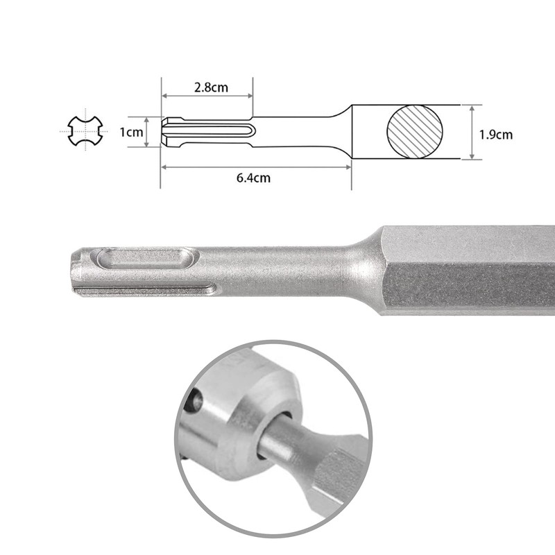 HPMAISON Chisel SDS Plus, 280mm*75mm SDS-Plus Wide Flat Chisels, Hammer