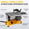Sbestily Mini Table Saw, Portable Multi-Functional Electric Miter Saw for