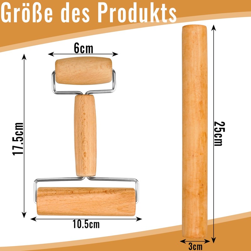 Double Rolling Pin Set Rolling Pin Double Head Wooden Rolling