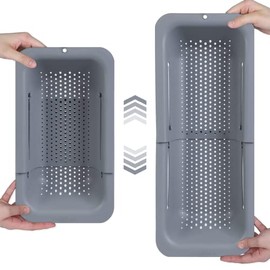 Gulex Colador de acero inoxidable de 3 cuartos, colador para alimentos de cocina, apto para lavavajillas