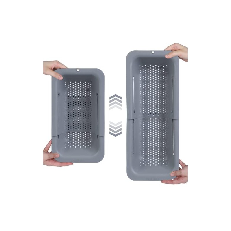 Gulex Colador de acero inoxidable de 3 cuartos, colador para