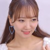 Paris Kids Earrings Heart Color Frame Red Pink Blue Yellow