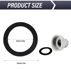 EORPAVU Siphons 5 Pieces Rubber 45mm Gasket Seal Odor Trap Seal Kit Downpipe Fitting Gasket (Black)