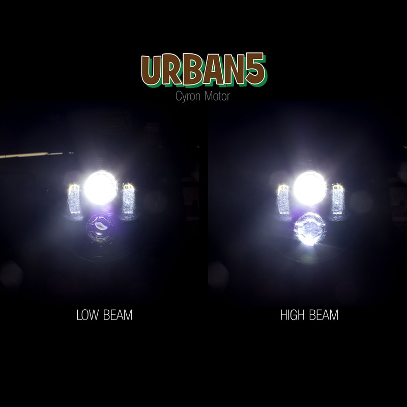 Cyron ABIG5-A6K Headlight 5.75" Black