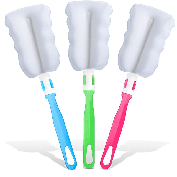 3PCS Sponge Bottle Brush, Cup Sponge Cleaning Brush for Dishes,