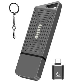 AreTop 64GB USB 3.2 Gen 1 Flash Drive with USB C Adapter, High Speed Thumb Drive Memory Stick USB Stick Jump Drive with Keychain Hole for Data Storage and Transfer, Gray