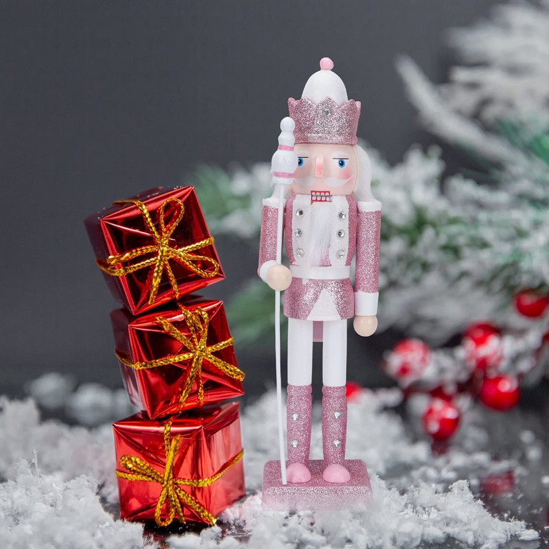 VALICLUD Nutcracker Numbers Wooden Dolls Decor Nutcracker Christmas Decorations for
