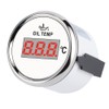 Universal Digital Oil Temperature Gauge 52mm 50‑150℃ W/Red Backlight 12V/24V