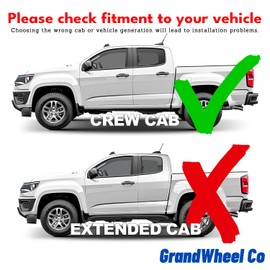 Window Deflectors Smoke Tinted Tape-On Side Window Vent Visor Deflectors Rain Guards Compatible with Colorado/Canyon 2015-2022 Crew Cab - 4pcs. GW0707