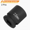 sourcing map 2pcs 6 Point Impact Socket 22mm Metric Socket