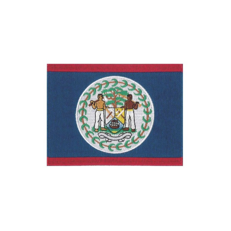Belize (Embroidered) Country Flag Patch 12 cm x 9cm (4