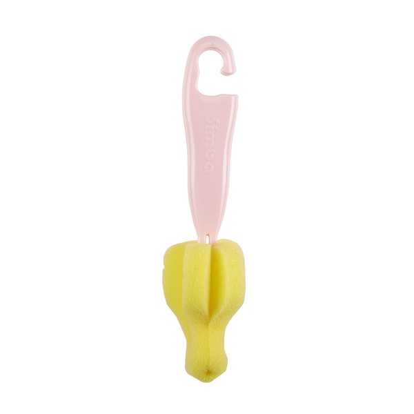Simba Sponge Nipple Brush with Easy Hanging Hook (Pink)