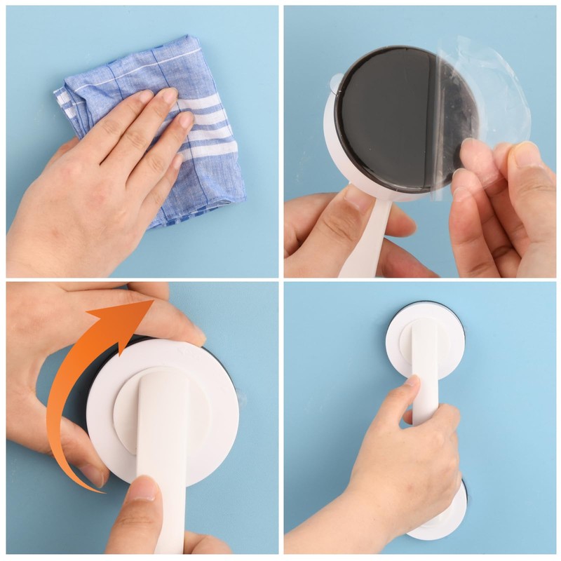 1Pcs Suction Cup Door Handle, Cup Wall Handrail, Suction Grab