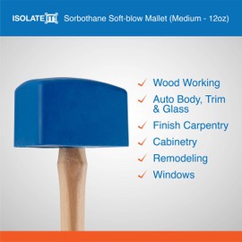 Sorbothane Soft-Blow Mallet for Furniture Construction and Woodworking (Medium - 12oz)