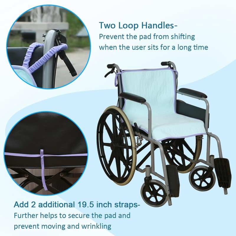 Ehucon Wheelchair Highly Absorbent Incontinence Pad for Elderly Waterproof Pads,