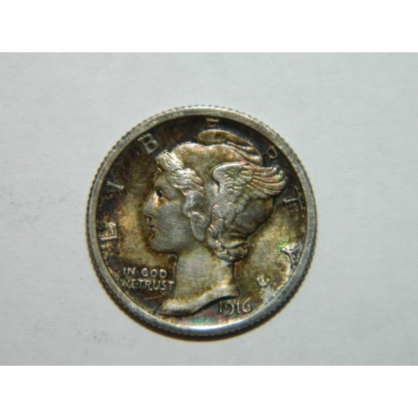 1916 Silver Mercury Dime