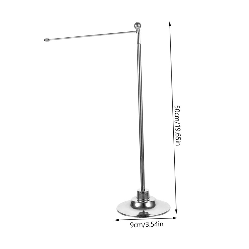 SEWACC Metal Desktop Flagpole Sturdy Flag Base Stand for Home