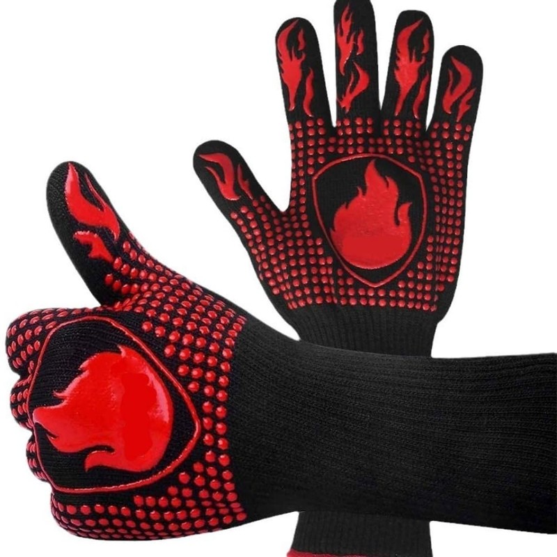Esshogo BBQ Gloves, BBQ Accessories for Grill, Fireplace, Baking, Kitchen