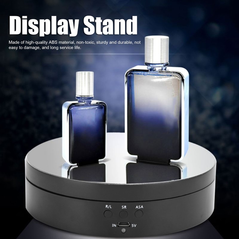 3 Speeds Electric Rotating Display Stand 360 Degree Turntable Jewelry