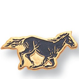 SHOP AWARDS AND GIFTS Mustang Horse Mascot Metal Enamel Lapel Pin, School Sports Team, Varsity Letterman Jacket Pins, Bulk Pack of 12, Poly Bagged, 3/8 Inch