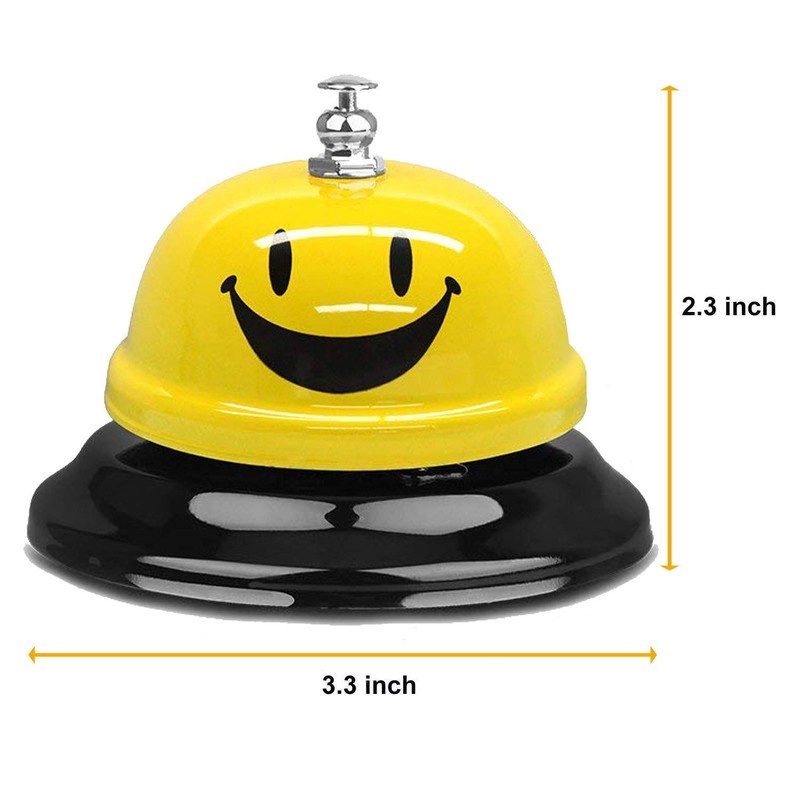 Wekoil Call Bell Smiley Face Desk Service Bell Ding Bell