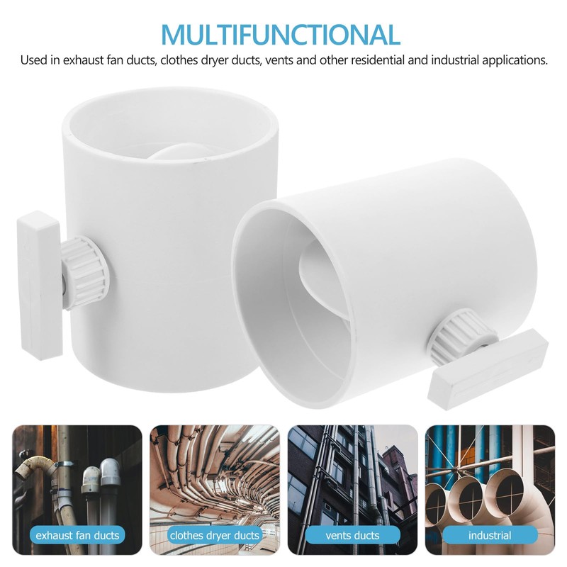 DOITOOL Control Valve Ducting Insert for Bathrooms Range Hood Damper