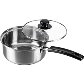 Wahei Freiz SRB-1392 Cookware Stainless Steel Single Hand Pot 7.1 inches (18 cm) Glass Lid Included, Induction & Gas Compatible, Boil, Cookware