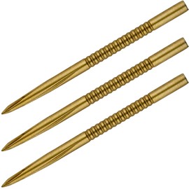 Unicorn Volute Replacement Steel Tip Dart Points | PVD Golden Titanium Coating | Shark Fin Engineered Grip | 42mm Long | 3 per Pack