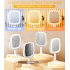 Gospire Rectangle Lighted Makeup Mirror with Magnification, 10X Magnifying Mirror