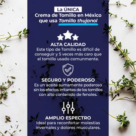 Árbora PACK 2 Crema de TOMILLO |Tomillo Thujanol |Efectividad máxima |Reconforta Molestias Invernales y Dolores Musuclares | Enriquecida con Aceites Esenciales de Clavo y Eucalipto| Aromaterapia |90mL