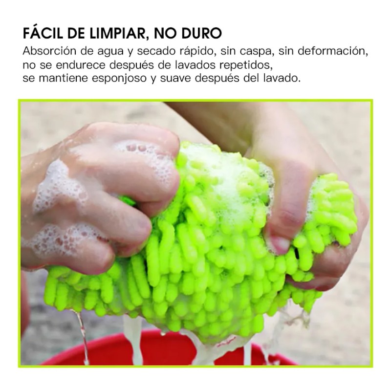 Guantes Franela Microfibra Doble Cara Azul Claro HUANNAXIERWEIYA Pack 4